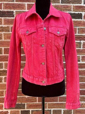 Denim & Supply Ralph Lauren Vintage Wash Red Stretch Denim Jacket M